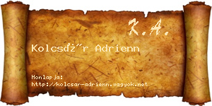 Kolcsár Adrienn névjegykártya